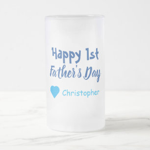 Taza De Cristal Esmerilado 1.ᵉʳ Día del Padre Cerveza de vidrio escarpada