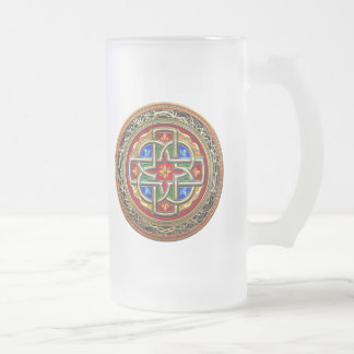 Taza De Cristal Esmerilado [200] Cruz Celta [Oro+Esmalte]