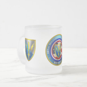 Taza De Cristal Esmerilado 201.ª Brigada de Inteligencia Militar Expedicionar