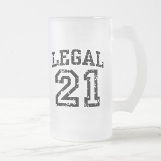 Taza De Cristal Esmerilado 21 cumpleaños