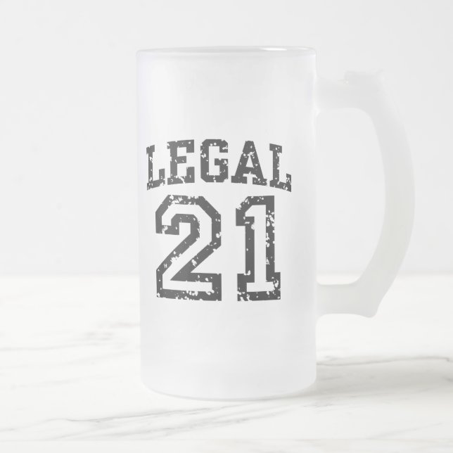 Taza De Cristal Esmerilado 21 cumpleaños (Derecha)