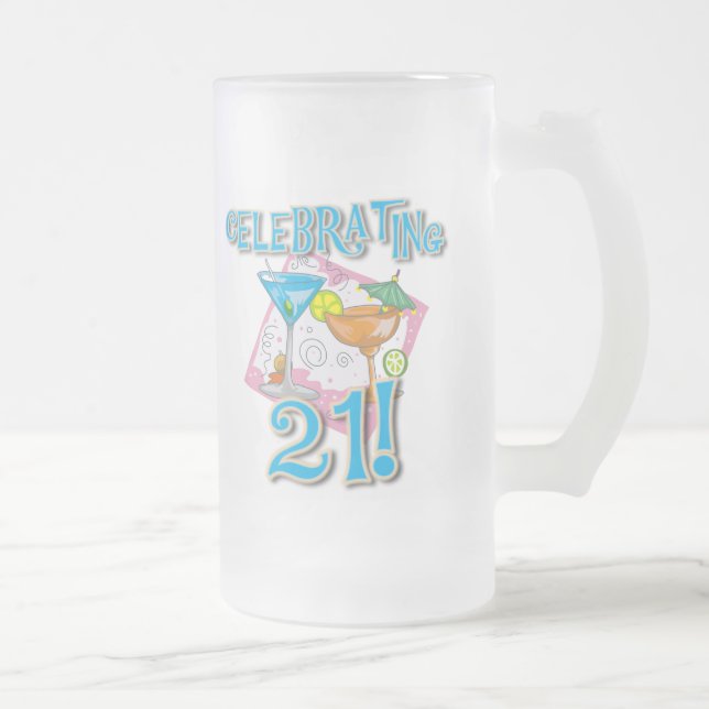 Taza De Cristal Esmerilado 21 de celebración tropicales (Derecha)