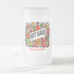 Taza De Cristal Esmerilado 22 ene. - Día de la Salsa Caliente