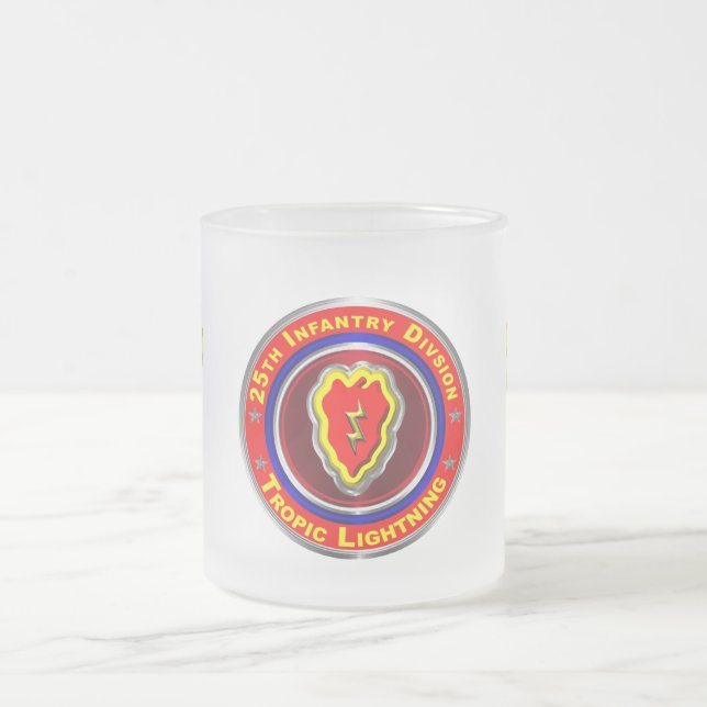 Taza De Cristal Esmerilado 25.ª División de Infantería Keepsake (Centro)
