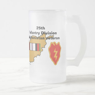 Taza De Cristal Esmerilado 25to Inf Div Afgan F/Mug