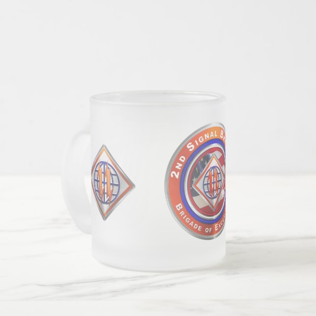 Taza De Cristal Esmerilado 2.ª Brigada Señal de Teatro (Anverso izquierdo)