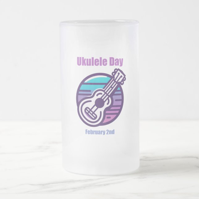 Taza De Cristal Esmerilado 2 feb. - Día de Ukulele (Centro)