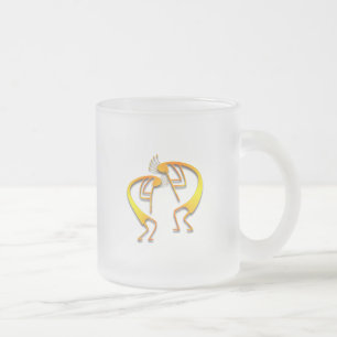 Taza De Cristal Esmerilado 2 Kokopelli #65