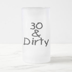 Taza De Cristal Esmerilado 30 y sucio