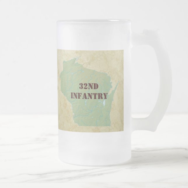 Taza De Cristal Esmerilado 32do Militares rojos de la brigada de la flecha de (Derecha)