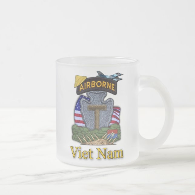 Taza De Cristal Esmerilado 36.ª división de infantería veteranos vietnam fros (Derecha)