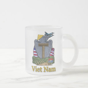Taza De Cristal Esmerilado 36.ª división de infantería veteranos vietnam fros