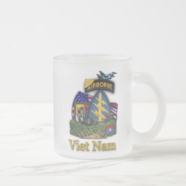 Taza De Cristal Esmerilado 3.ª fuerza especial vietnam vets cerveza helada Mu (Derecha)
