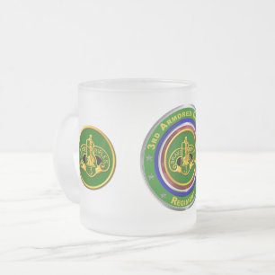 Taza De Cristal Esmerilado 3.ᵉʳ Regimiento De Caballería Armada