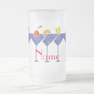 Taza De Cristal Esmerilado 3 Martini Cocktails Thunder_Cove