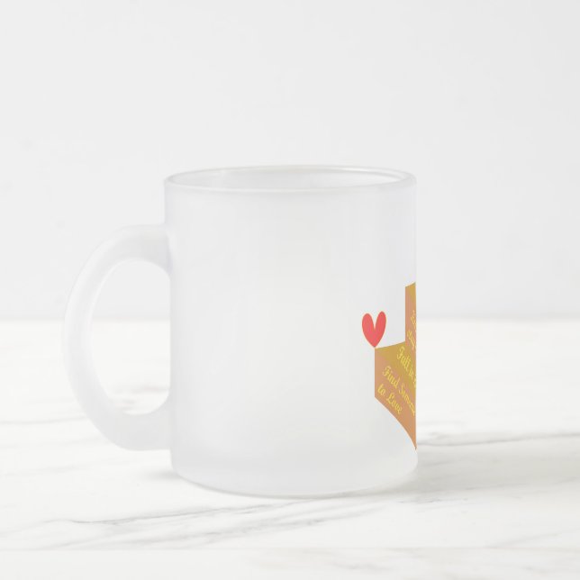 Taza De Cristal Esmerilado 3 pasos hacia el cielo (Izquierda)