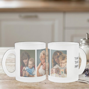 Taza De Cristal Esmerilado 3 texto personalizado en foto