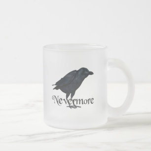 Taza De Cristal Esmerilado 3D Raven nunca más