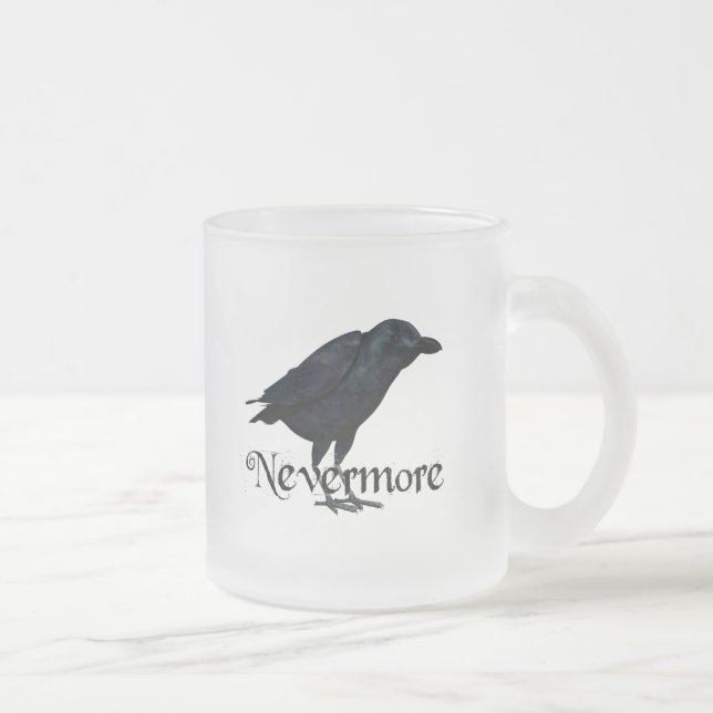 Taza De Cristal Esmerilado 3D Raven nunca más (Derecha)