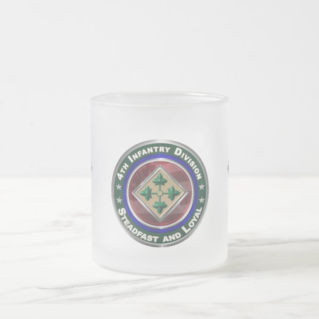 Taza De Cristal Esmerilado 4.ª División de Infantería Keepsake (Centro)