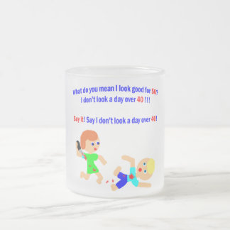 Taza De Cristal Esmerilado 50 no un día sobre 40