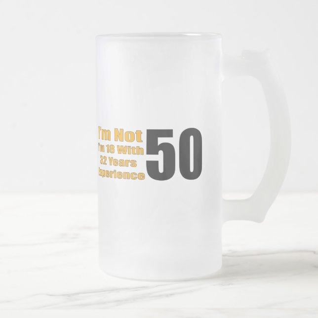 Taza De Cristal Esmerilado 50.o Regalos de cumpleaños (Derecha)
