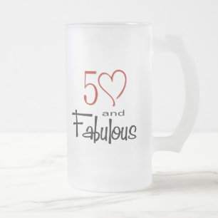 Taza De Cristal Esmerilado 50 y fabuloso