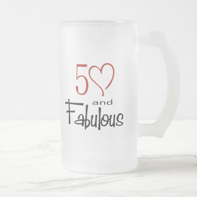 Taza De Cristal Esmerilado 50 y fabuloso (Derecha)