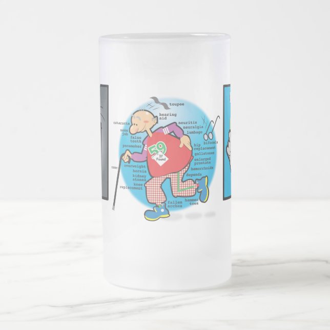 Taza De Cristal Esmerilado ¿' 59er jubilado? No yo (Centro)