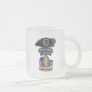 Taza De Cristal Esmerilado 5.º grupo de fuerzas especiales lanza helada Mug