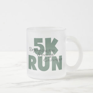 Taza De Cristal Esmerilado 5.000 carreras de deportes verdes