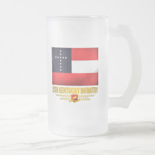 Taza De Cristal Esmerilado 5to Infantería de Kentucky