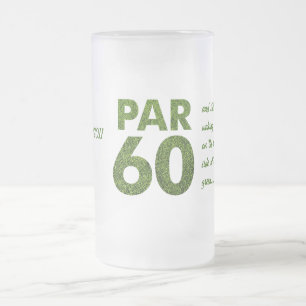 Taza De Cristal Esmerilado 60.os regalos del par 60 de la fiesta de