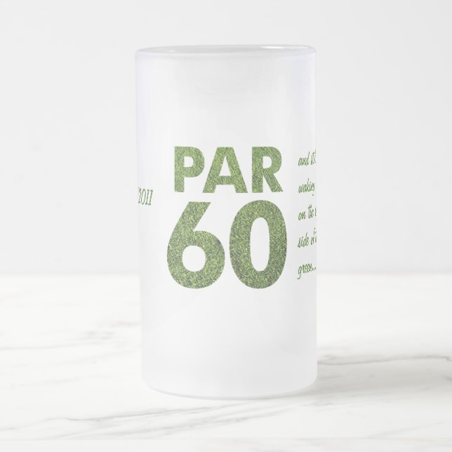 Taza De Cristal Esmerilado 60.os regalos del par 60 de la fiesta de (Centro)