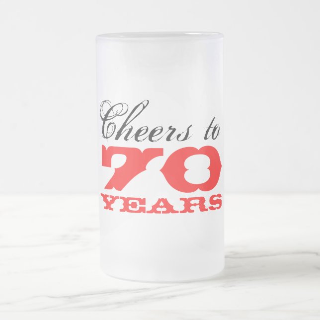 Taza De Cristal Esmerilado 70.ª Vidrio de Cerveza | Bomba de regalo para homb (Centro)