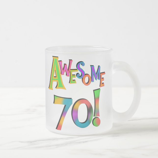 Taza De Cristal Esmerilado 70 camisetas y regalos impresionantes del (Derecha)