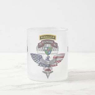Taza De Cristal Esmerilado 75.º veterano de regimen de guardabosques