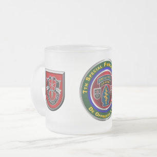 Taza De Cristal Esmerilado 7.º Grupo de Fuerzas Especiales Aerotransportado