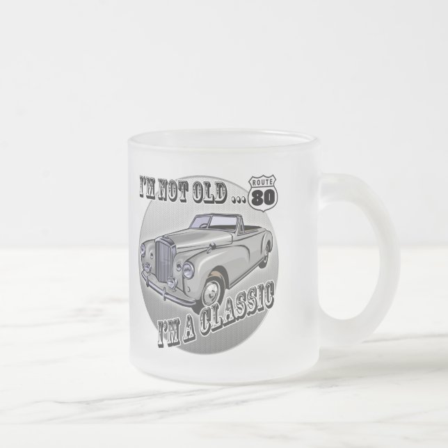 Taza De Cristal Esmerilado 80.o Camisetas y regalos del cumpleaños (Derecha)