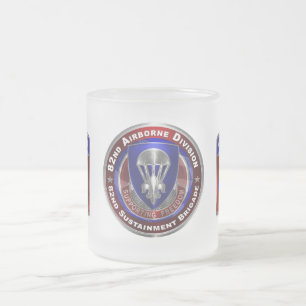 Taza De Cristal Esmerilado 82ª Brigada de Sostenimiento de la División Aérea