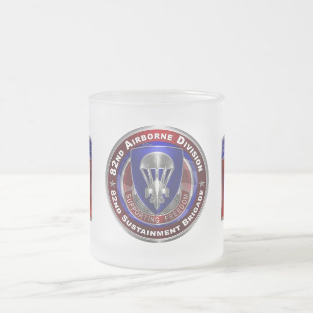 Taza De Cristal Esmerilado 82ª Brigada de Sostenimiento de la División Aérea (Centro)