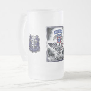 Taza De Cristal Esmerilado 82ª División Aerotransportada Diseño con marco exp