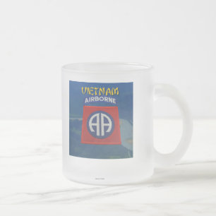 Taza De Cristal Esmerilado 82.ª división aérea parche veterano del ejército v