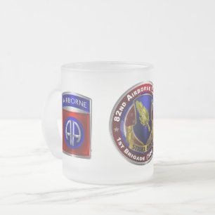 Taza De Cristal Esmerilado 82.ª División Aérea Primera Brigada 504ª PIR