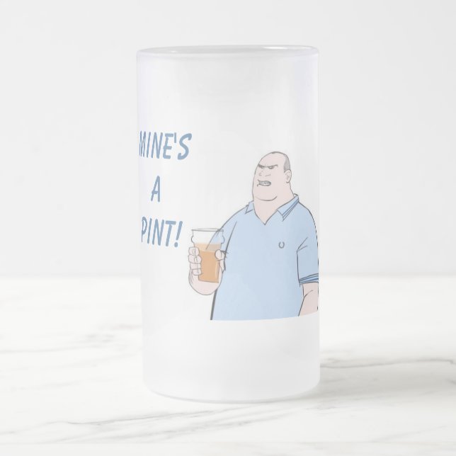Taza De Cristal Esmerilado a la pinta de la mina (Centro)