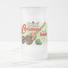 Taza De Cristal Esmerilado A papá/Mamá (o nombre) con amor Navidades triniten
