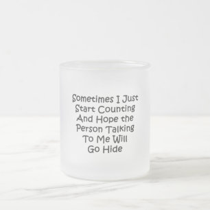Taza De Cristal Esmerilado A veces empiezo a contar
