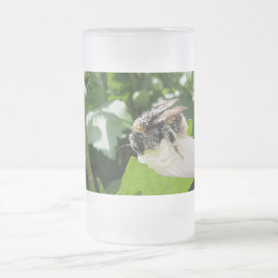Taza De Cristal Esmerilado Abeja en verano