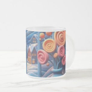 Taza De Cristal Esmerilado Abrazo de invierno