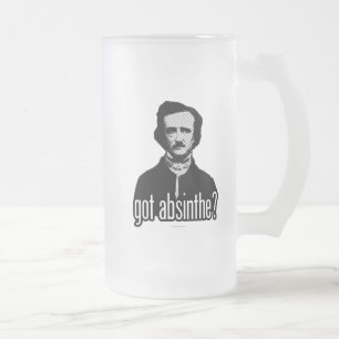 Taza De Cristal Esmerilado ¿Absinthe? cerveza de vidrio esmerilado